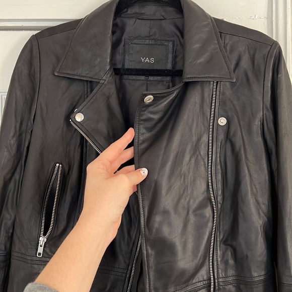 ASOS // YAS Leather Jacket - Picture 2 of 14